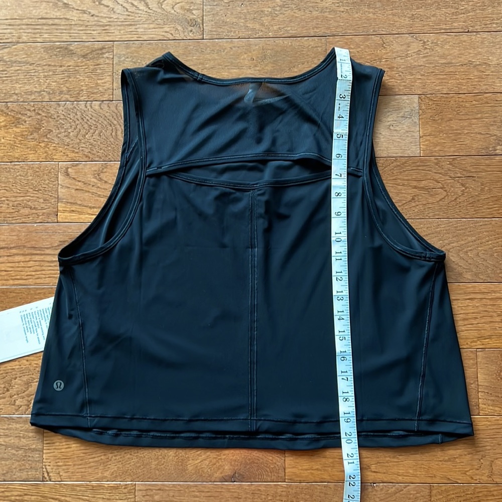 🖤LULULEMON SCULPT TANK CROPPED-BLACK-14🖤 - Picture 6 of 11